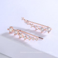 New arrival hot sale brass seven color diamond hoop earrings